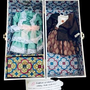 Vintage Authentic ASHLEY BELLE COLLECTION Wooden Case, Doll 2 Outfits